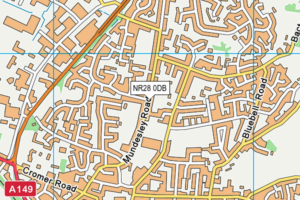 NR28 0DB map - OS VectorMap District (Ordnance Survey)