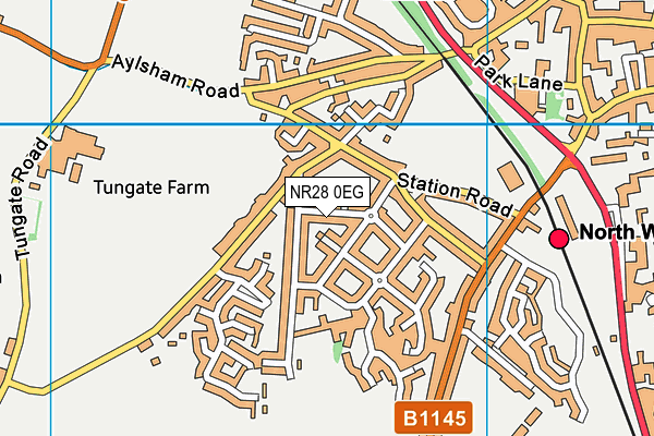 NR28 0EG map - OS VectorMap District (Ordnance Survey)