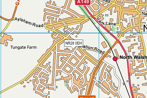 NR28 0EH map - OS VectorMap District (Ordnance Survey)