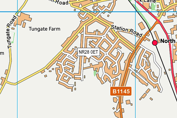 NR28 0ET map - OS VectorMap District (Ordnance Survey)