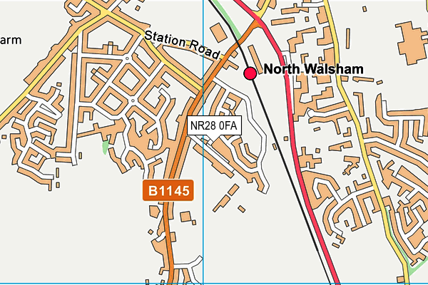NR28 0FA map - OS VectorMap District (Ordnance Survey)