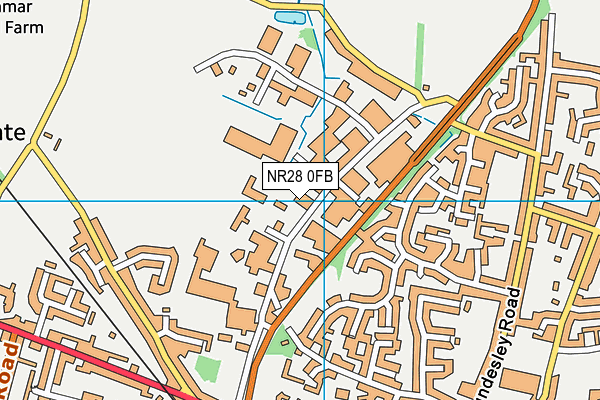 NR28 0FB map - OS VectorMap District (Ordnance Survey)