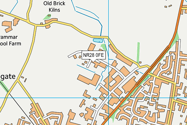 NR28 0FE map - OS VectorMap District (Ordnance Survey)