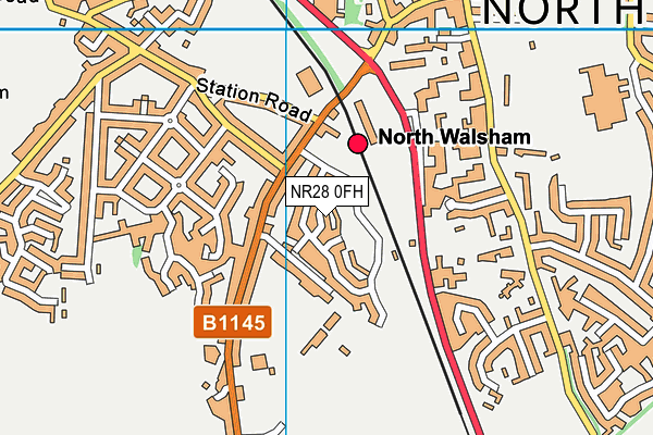 NR28 0FH map - OS VectorMap District (Ordnance Survey)