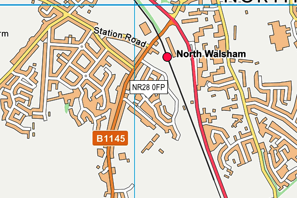 NR28 0FP map - OS VectorMap District (Ordnance Survey)