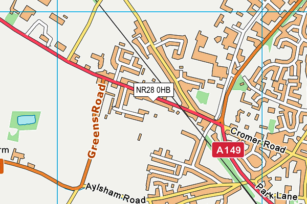 NR28 0HB map - OS VectorMap District (Ordnance Survey)