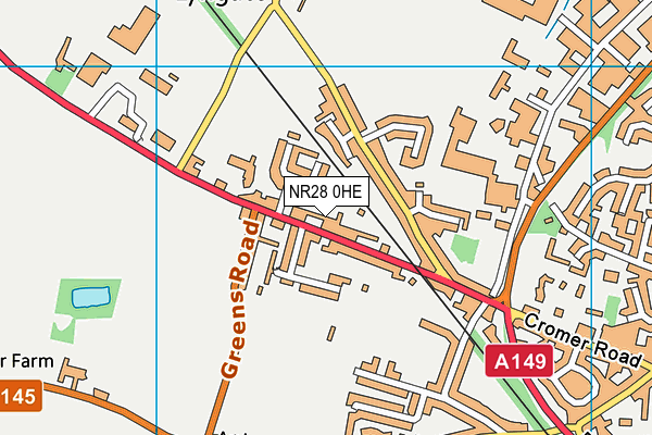 NR28 0HE map - OS VectorMap District (Ordnance Survey)