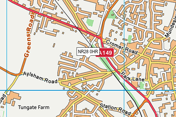 NR28 0HR map - OS VectorMap District (Ordnance Survey)
