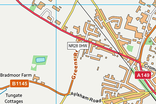 NR28 0HW map - OS VectorMap District (Ordnance Survey)