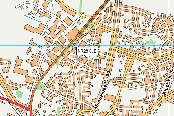 NR28 0JE map - OS VectorMap District (Ordnance Survey)