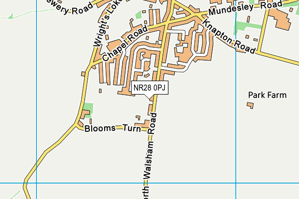 NR28 0PJ map - OS VectorMap District (Ordnance Survey)