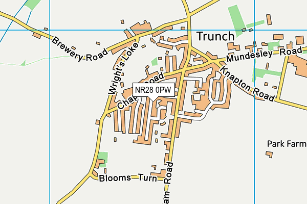 NR28 0PW map - OS VectorMap District (Ordnance Survey)
