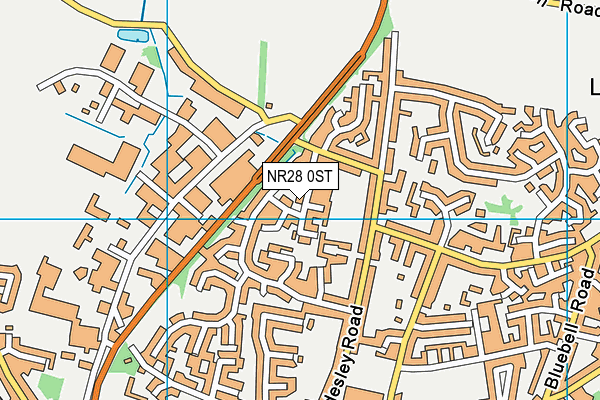 NR28 0ST map - OS VectorMap District (Ordnance Survey)