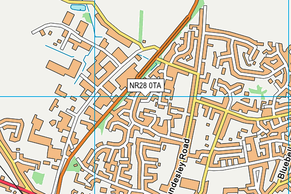 NR28 0TA map - OS VectorMap District (Ordnance Survey)