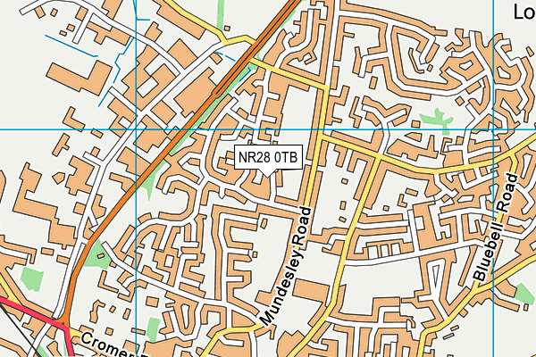 NR28 0TB map - OS VectorMap District (Ordnance Survey)