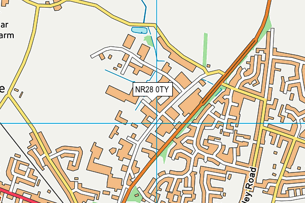 NR28 0TY map - OS VectorMap District (Ordnance Survey)