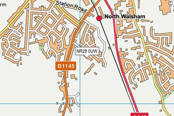 NR28 0UW map - OS VectorMap District (Ordnance Survey)