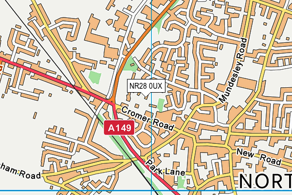 NR28 0UX map - OS VectorMap District (Ordnance Survey)
