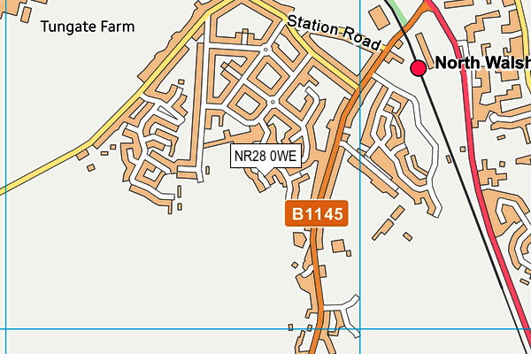 NR28 0WE map - OS VectorMap District (Ordnance Survey)
