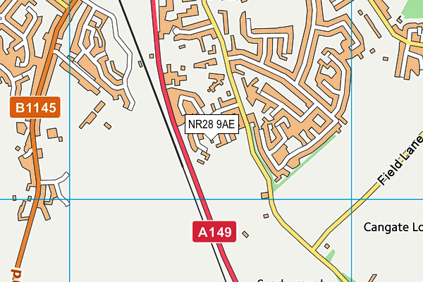 NR28 9AE map - OS VectorMap District (Ordnance Survey)