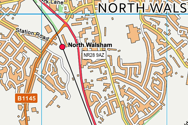 NR28 9AZ map - OS VectorMap District (Ordnance Survey)