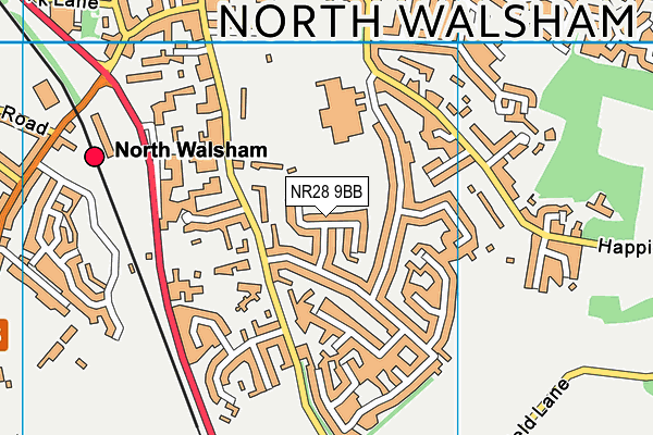 NR28 9BB map - OS VectorMap District (Ordnance Survey)