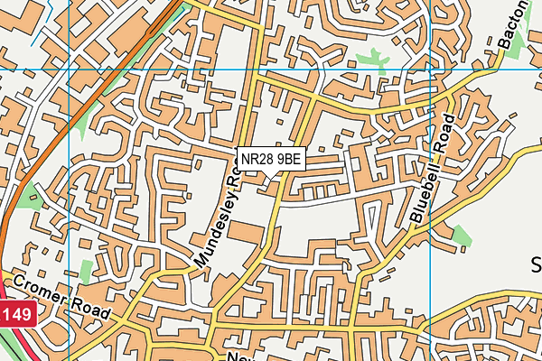 NR28 9BE map - OS VectorMap District (Ordnance Survey)