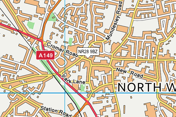 Map of THE HOPIN (NORTH WALSHAM) LTD at district scale