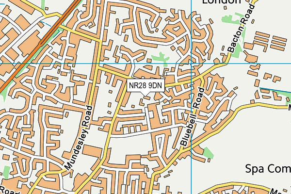 NR28 9DN map - OS VectorMap District (Ordnance Survey)