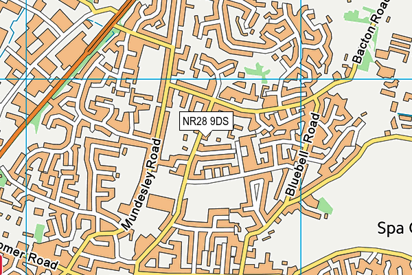 NR28 9DS map - OS VectorMap District (Ordnance Survey)