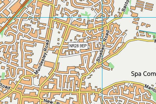 NR28 9EP map - OS VectorMap District (Ordnance Survey)