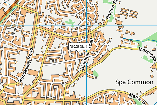 NR28 9ER map - OS VectorMap District (Ordnance Survey)