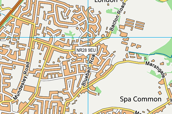 NR28 9EU map - OS VectorMap District (Ordnance Survey)