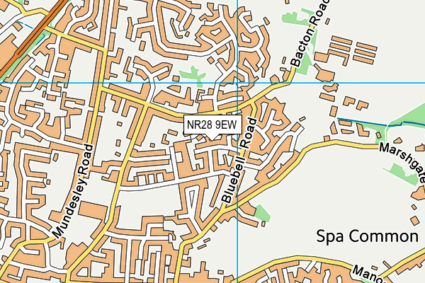 NR28 9EW map - OS VectorMap District (Ordnance Survey)