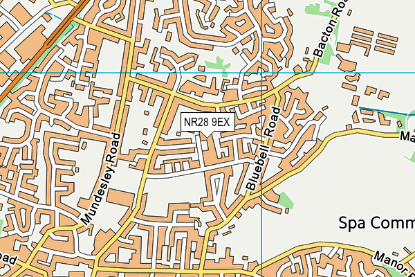 NR28 9EX map - OS VectorMap District (Ordnance Survey)