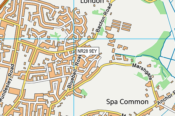 NR28 9EY map - OS VectorMap District (Ordnance Survey)
