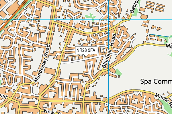 NR28 9FA map - OS VectorMap District (Ordnance Survey)