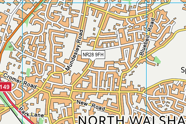 NR28 9FH map - OS VectorMap District (Ordnance Survey)