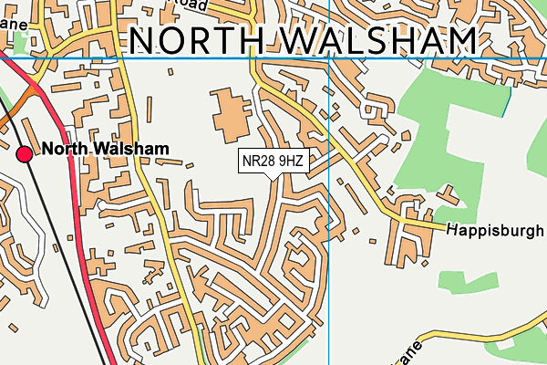 North Walsham High School map (NR28 9HZ) - OS VectorMap District (Ordnance Survey)