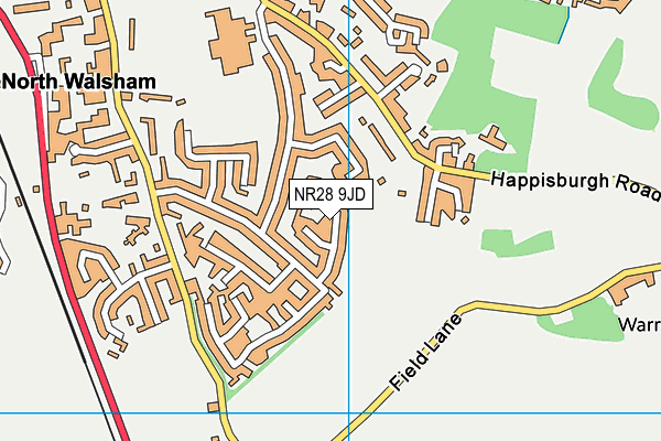 NR28 9JD map - OS VectorMap District (Ordnance Survey)