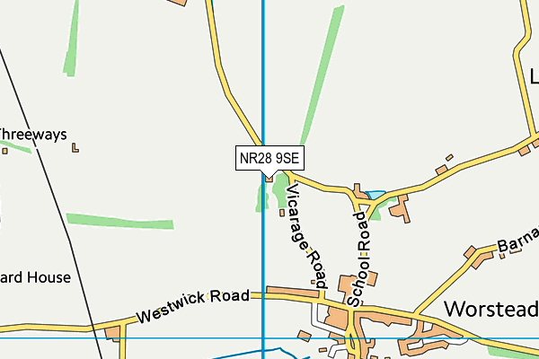 NR28 9SE map - OS VectorMap District (Ordnance Survey)