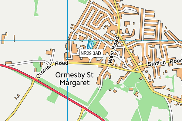 NR29 3AD map - OS VectorMap District (Ordnance Survey)