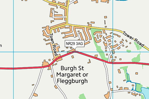 Fleggburgh CofE Primary School map (NR29 3AG) - OS VectorMap District (Ordnance Survey)