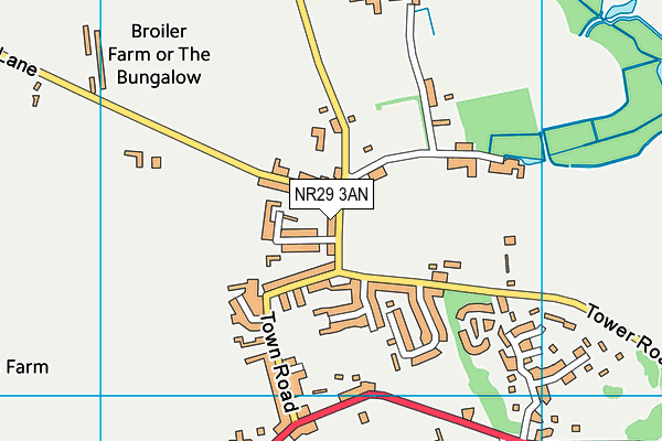 NR29 3AN map - OS VectorMap District (Ordnance Survey)