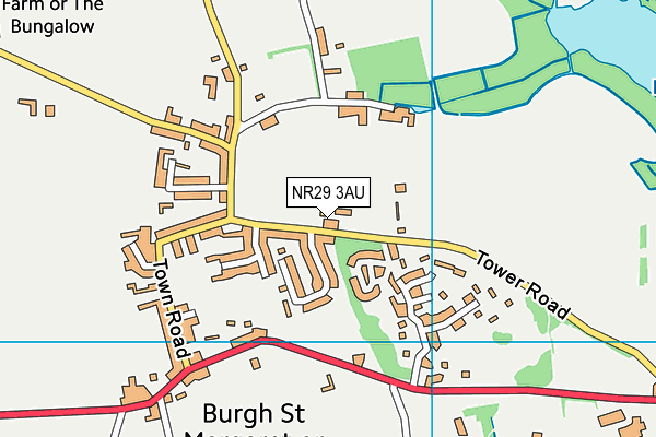 NR29 3AU map - OS VectorMap District (Ordnance Survey)