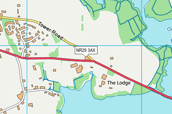 NR29 3AX map - OS VectorMap District (Ordnance Survey)