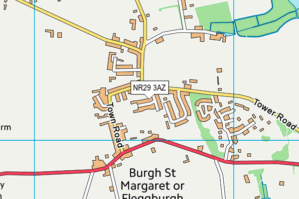 NR29 3AZ map - OS VectorMap District (Ordnance Survey)