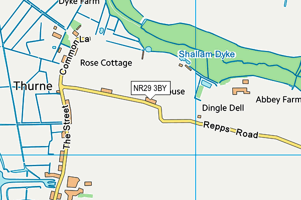 NR29 3BY map - OS VectorMap District (Ordnance Survey)