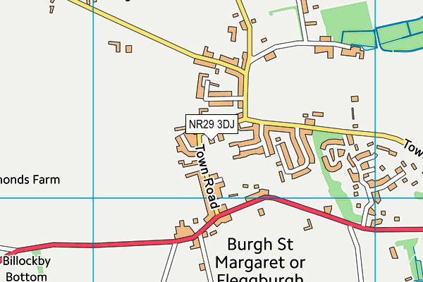 NR29 3DJ map - OS VectorMap District (Ordnance Survey)