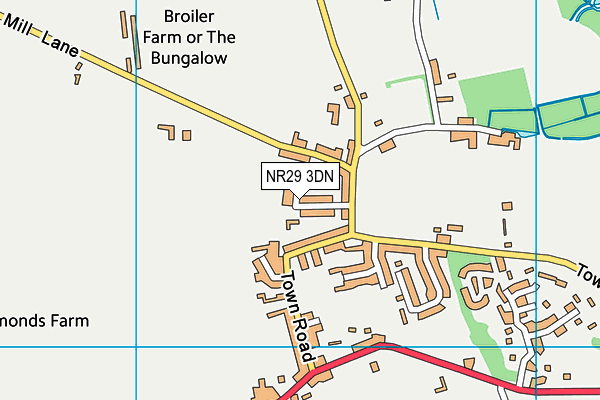 NR29 3DN map - OS VectorMap District (Ordnance Survey)